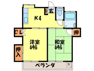 第２天神山荘の物件間取画像